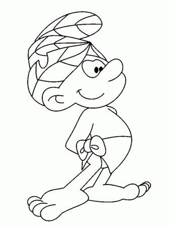 Wild Smurf Colouring Pages