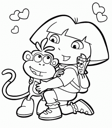 Dora And Spongebob Coloring Pages | Online Coloring Pages