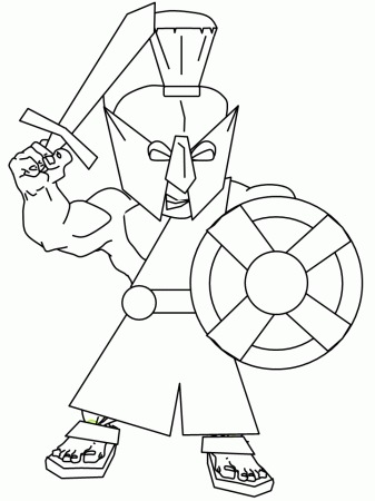 greek warior Colouring Pages