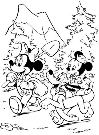 Printable Free Cartoon Disney Pluto Coloring Pages For Kids & Boys #
