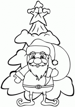 Printable Santa Claus Coloring Pages | Pictxeer
