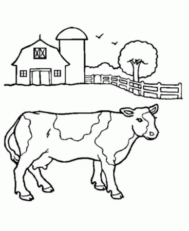 farm Cow Coloring Pages for kids | Great Coloring Pages
