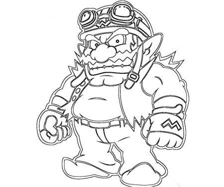 10 Wario Coloring Page