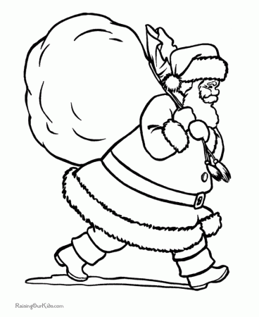 Christmas Coloring Sheets - Santa's Bag of Toys!
