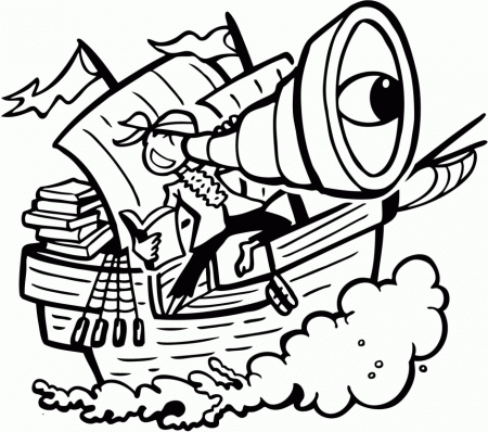 Pirate Ship Coloring Pages Printable Pirate Ship Coloring Boat 