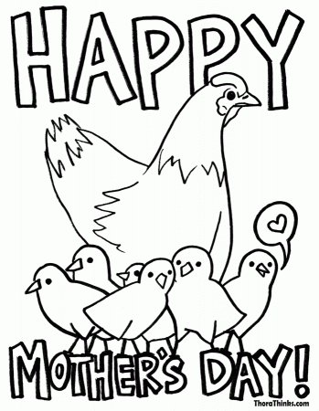 Mother's Day Coloring Sheet | ThoraThinks