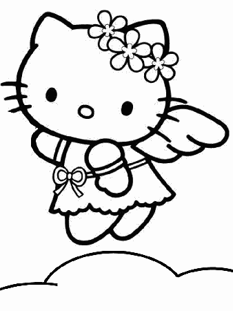 Hello Kitty coloring sheet - Kiddies Coloring Pages