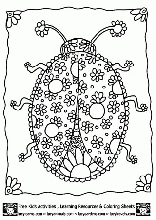 Ladybug Coloring Pages For Kids 101 | Free Printable Coloring Pages