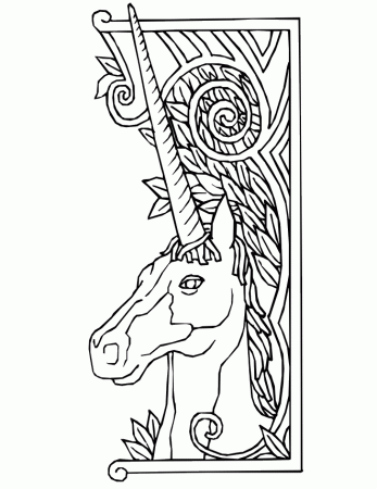 unicorn | Black and white stencils.