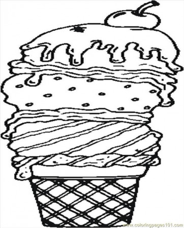 Coloring Pages Ice Cream (Natural World > Seasons) - free 