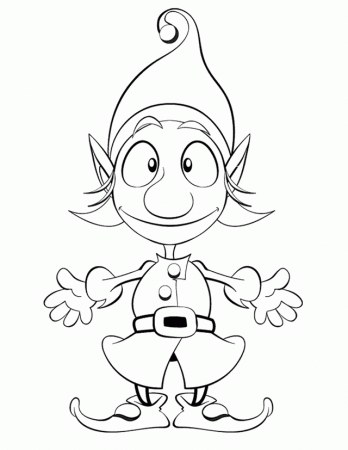 elf.gif (640×827) | Christmas Color Pages