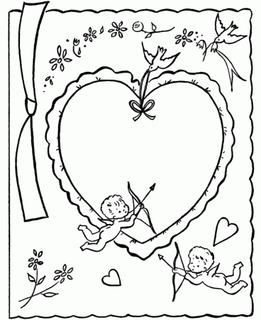 valentine's day cards coloring pages