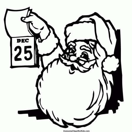 santa clause coloring page | Coloring Picture HD For Kids 
