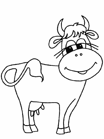 cow cat Colouring Pages