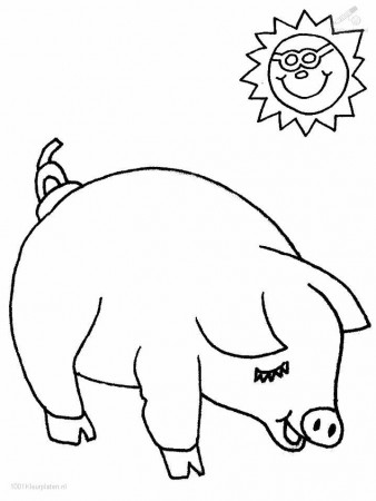 Printable Pig Coloring Page - Kids Colouring Pages