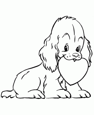 kids valentines day coloring pages puppy dog valentine