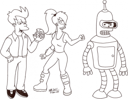 Futurama Coloring Pages 131 | Free Printable Coloring Pages