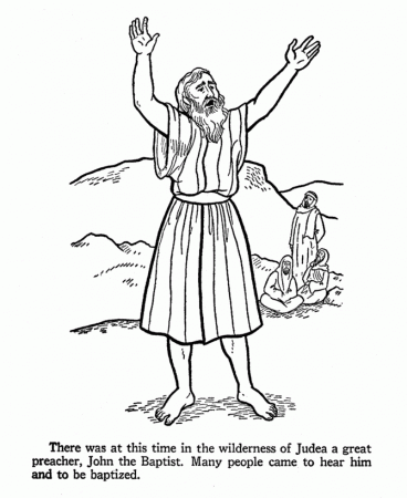 Bible Printables - Bible Coloring Pages - John the Baptist 1