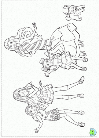 barbie at christmas Colouring Pages