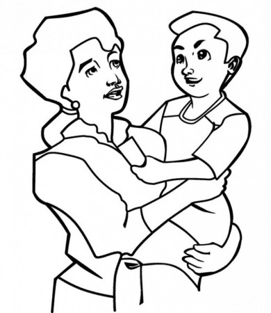 Free Printable Mother's Day Coloring For Kids - Kids Colouring Pages