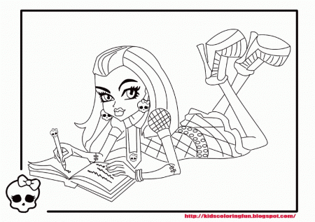 Monster high print out printable coloring pages 