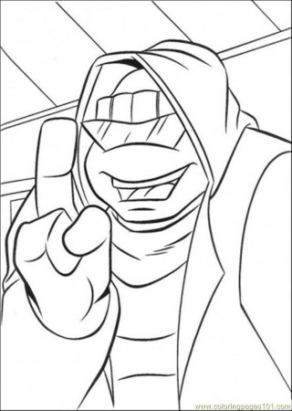Coloring Pages Leonardo Wears Jacket (Cartoons > Ninja Turtles 