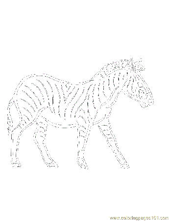 Free Printable Coloring Page Zebra Mammals Zebra - 69ColoringPages.
