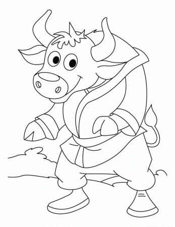 Mr Bison-KARATE CHAMPION coloring pages | Download Free Mr Bison 