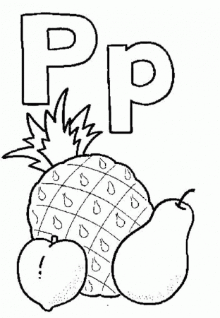 Download P Is For Fruit Coloring Pages Or Print P Is For Fruit 
