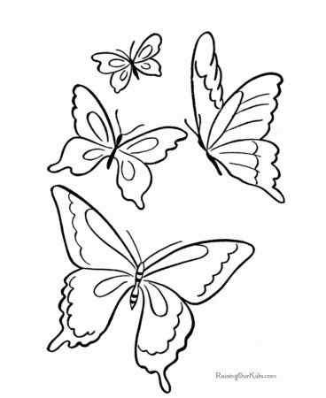 Coloring pictures of butterflies