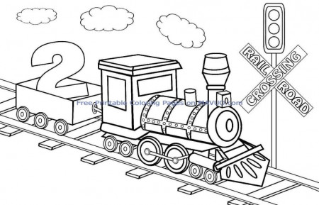 Printable Transportation Train Coloring Pages For Little Kids 