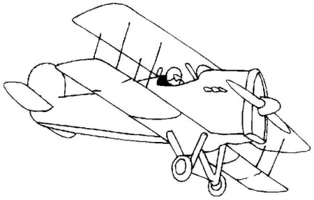 Free Transportation Biplane Coloring Pages For Kids #