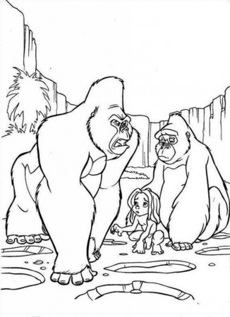 Cartoon: Sweet Tarzan Angry Mama Coloring Page Coloringplus 