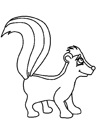 cartoon skunk Colouring Pages