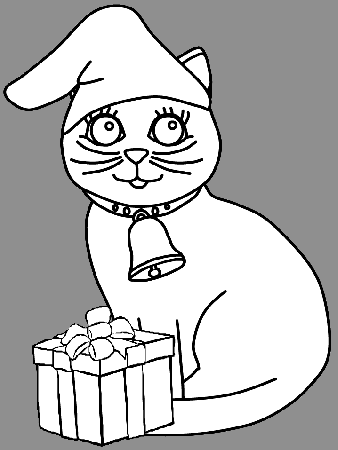 Christmas # Cat Coloring Pages & Coloring Book