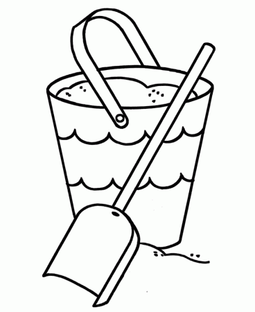 pages printable beach sand bucket kindergartner coloring page 