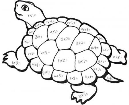 Multiplication Turtle Coloring Page | Free coloring pages for kids