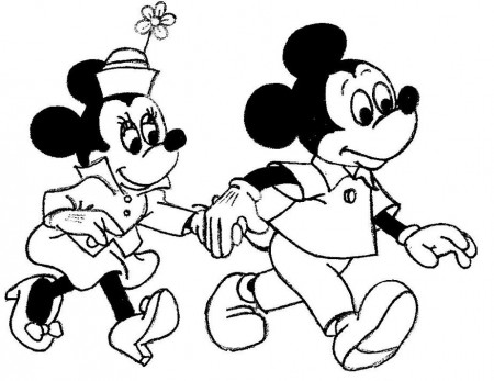Mickey And Minnie Mouse Coloring Pages - Free Coloring Pages For 