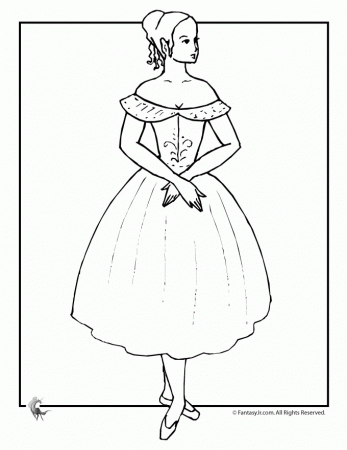 Ballet Dancer Coloring Pages 9 | Free Printable Coloring Pages
