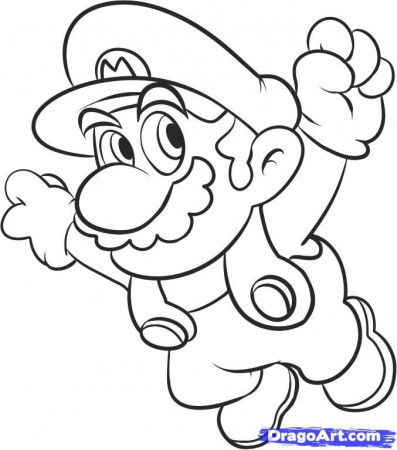 How to Draw Super Mario, Step by Step, Video Game Characters, Pop 
