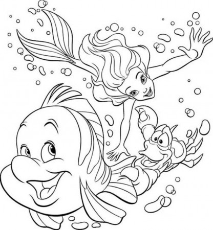 The Little Mermaid Coloring Page | Coloring Pages