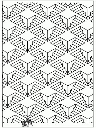 Geometric 60 Coloring Page