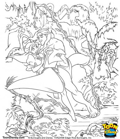 Tarzan Coloring Pages | 101ColoringPages.