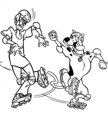 Minnie Roller Skating Coloring Page - Disney Coloring Pages on 