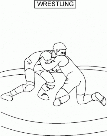 Wrestling Coloring Page For Kids | 99coloring.com