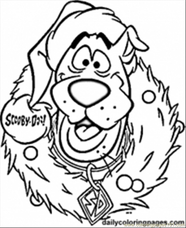 Scooby Doo Christmas coloring page
