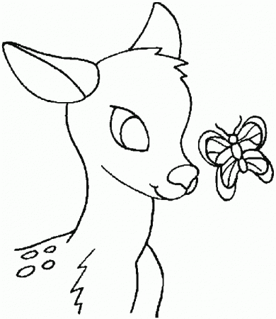 Animals Deer print coloring pages. 13
