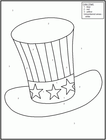 FREE Printable Fourth of July Color by Number Pages - Great for 