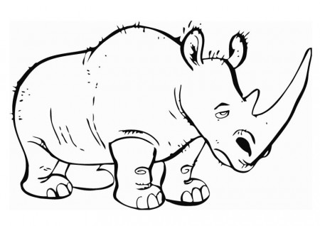 Rhinoceros-coloring-5 | Free Coloring Page Site