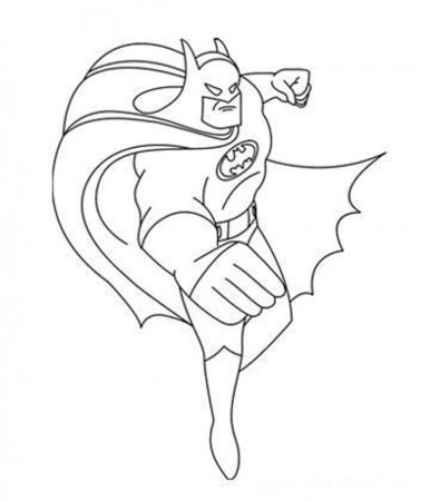 Print Easy Batman Coloring Pages or Download Easy Batman Coloring 